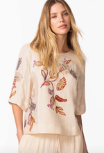 Load image into Gallery viewer, MIXED MEDIA DOLMAN BLOUSE- GINEVA