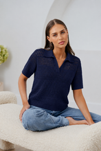 Load image into Gallery viewer, BL6219 Pointelle Stripe Polo