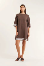 Load image into Gallery viewer, Claire Linen Dress In Choc