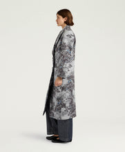 Load image into Gallery viewer, LEMONADE COAT IN PRINTED BONDED MELTON - SILVER MULTICOLOR