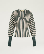 Load image into Gallery viewer, BASIL MULTISTRIPED LUREX TOP