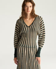 Load image into Gallery viewer, BASIL MULTISTRIPED LUREX TOP