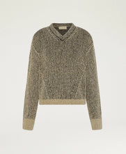 Load image into Gallery viewer, PLUM SWEATER IN JACQUARD - BLACK/GOLD