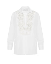 Load image into Gallery viewer, Beatrice B Cotton Shirt with Embroidered Plastron