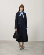 Load image into Gallery viewer, Beatrice B TRENCH COAT WITH PLEATED INSERTS-BLACK