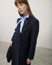 Load image into Gallery viewer, Beatrice B TRENCH COAT WITH PLEATED INSERTS-BLACK