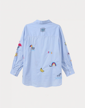 Load image into Gallery viewer, ME369 Madison Stripe Oversized EMB Shirt -STRIPE