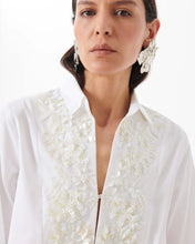 Load image into Gallery viewer, Beatrice B Cotton Shirt with Embroidered Plastron
