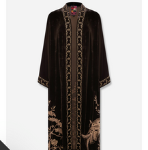 Load image into Gallery viewer, JOHNNY WAS Velvet kimono -Molly chocolate