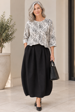 Load image into Gallery viewer, VALIA CE002 Eclipse Shrug Black/White