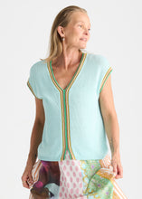 Load image into Gallery viewer, Zaket & Plover ZP8820 Crochet Trim Tank SEAMIST