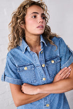 Load image into Gallery viewer, Kireina  Simone Dress | check- 70s Blue