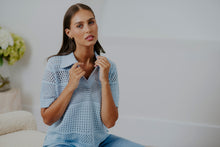 Load image into Gallery viewer, BL6219 Pointelle Stripe Polo