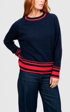 Load image into Gallery viewer, Bridge & Lord Stripe Trim Raglan Pullover