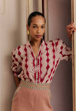 Load image into Gallery viewer, Calantha Viscose Shirt in Marrakech Ruby