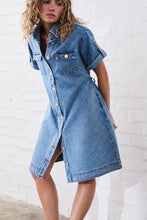 Load image into Gallery viewer, Kireina  Simone Dress | check- 70s Blue