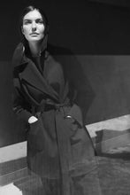 Load image into Gallery viewer, Mela Purdie Wrap Trench -BLACK