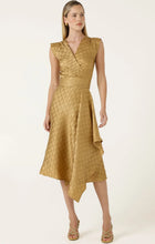 Load image into Gallery viewer, CROWN WRAP DRESS IN GOLD