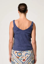 Load image into Gallery viewer, Delray Reversible Cupro Cami in Lapis