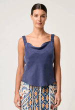 Load image into Gallery viewer, Delray Reversible Cupro Cami in Lapis