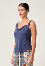 Load image into Gallery viewer, Delray Reversible Cupro Cami in Lapis