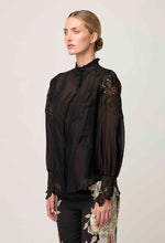 Load image into Gallery viewer, Sevilla Cotton Silk Shirt in Onyx