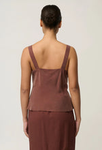 Load image into Gallery viewer, Julien Cupro Blend Lace Cami in Rosewood