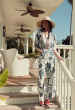 Load image into Gallery viewer, EUDORA LINEN VISCOSE PANT IN PALM SHADOW