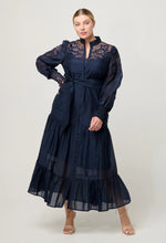 Load image into Gallery viewer, Mirador Cotton Silk Maxi Dress in Night Sky