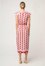 Load image into Gallery viewer, Maya Viscose Midi Dress in Marrakech Ruby