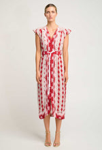 Load image into Gallery viewer, Maya Viscose Midi Dress in Marrakech Ruby