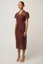 Load image into Gallery viewer, Solene Cotton Blend Lace Dress in Rosewood