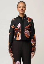 Load image into Gallery viewer, Delray Reversible Linen Viscose Jacket in Sunset Orchid/Noir Orchid