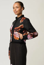 Load image into Gallery viewer, Delray Reversible Linen Viscose Jacket in Sunset Orchid/Noir Orchid