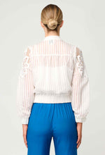 Load image into Gallery viewer, Lamia Tencel Lace Detail Bomber in Ivory