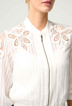 Load image into Gallery viewer, Lamia Tencel Lace Detail Bomber in Ivory