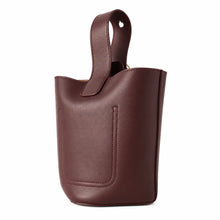 Load image into Gallery viewer, REMI Bucket Bag with Gold Bubble Lock, Burgundy