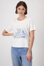 Load image into Gallery viewer, Monari 409417 Off White Round Neck T-Shirt