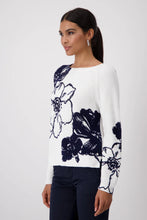Load image into Gallery viewer, Monari  Off White Floral Print Sweater - 409475