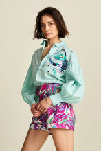Load image into Gallery viewer, BLOUSE AQUA BLUE