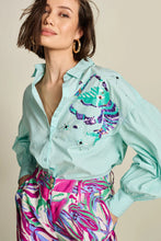 Load image into Gallery viewer, BLOUSE AQUA BLUE