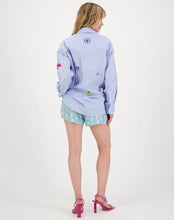 Load image into Gallery viewer, ME369 Madison Stripe Oversized EMB Shirt -STRIPE