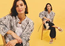 Load image into Gallery viewer, VALIA CE002 Eclipse Shrug Black/White