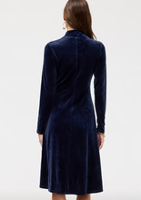 Load image into Gallery viewer, VELOUR MOCK NECK DRESS - CORINTHE

