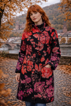 Load image into Gallery viewer, Coat, Furnishing Florals Pattern  Black Multi
