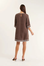 Load image into Gallery viewer, Claire Linen Dress In Choc
