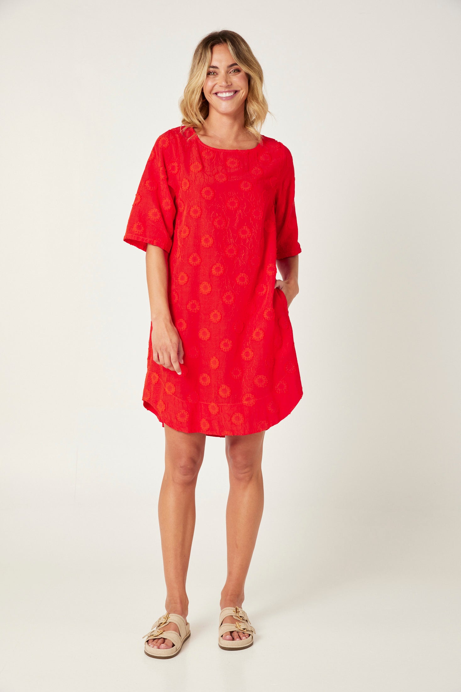 VALIA SANTA MARIA DRESS RED