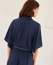 Load image into Gallery viewer, BROOKLYN SHIRT IN CRÊPE-SILK BLEND - SS23 - NIGHT BLUE
