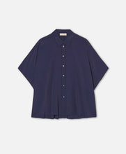 Load image into Gallery viewer, BROOKLYN SHIRT IN CRÊPE-SILK BLEND - SS23 - NIGHT BLUE
