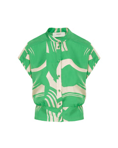 BLOUSE IN PRINTED SILK